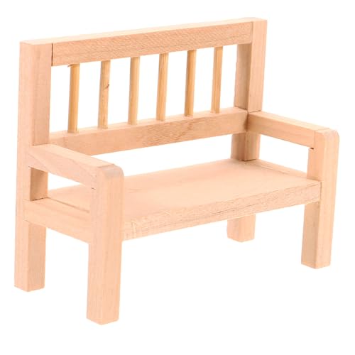 ERINGOGO Holzbank für Puppenhaus Dekorative Möbel für Miniaturpuppen Holzmodell im Klassischen Design für DIY Mini und Mikrolandschaften ERINGOGO Holzbank für Puppenhaus Dekorative Möbel für Miniaturpuppen Holzmodell im Klassischen Design für DIY Mini und Mikrolandschaften von ERINGOGO