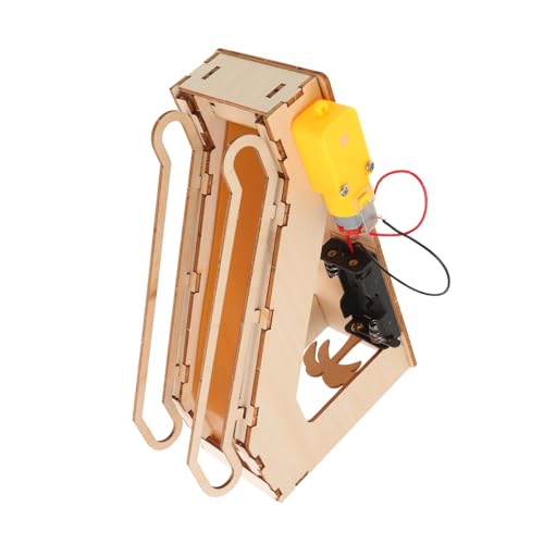 ERINGOGO Holzbausatz Elektrischer Miniatur Fahrstuhl Stem Lernspielzeug Puzzle Fördert Motorik Kreatives Experimentieren von ERINGOGO