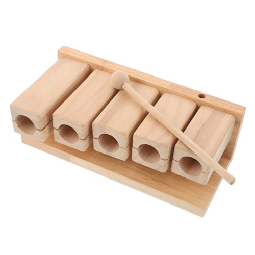 ERINGOGO Holzblock Schlaginstrument Pentatonische Tonleiter Percussion Zubehör mit Schlägel für Montessori Orff Musikunterricht Früherziehung von ERINGOGO