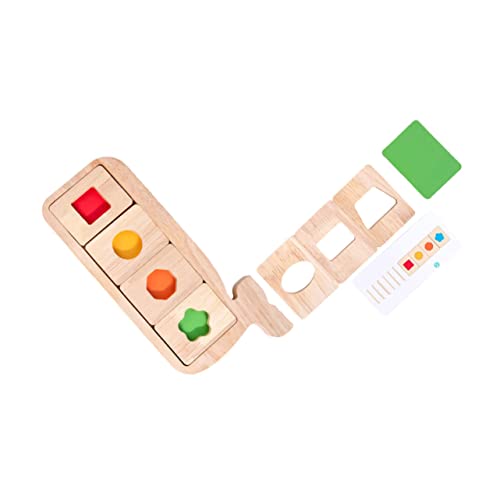 ERINGOGO Holzfarbenbrett Puzzle Für Montessori Kognitionsspielzeug Mit Geometrischen Formen Zur Farberkennung Kreativen Entwicklung von ERINGOGO