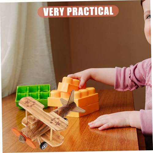 ERINGOGO Holzflugzeug Modell Retro Vintage Deko Flugzeug Holzhandwerk Ornament Robust Geschenkidee für Sammler und Wohnkultur von ERINGOGO