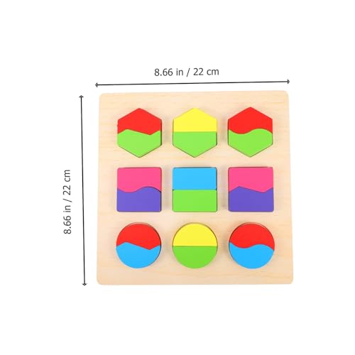 ERINGOGO Holzform Puzzle für Kleinkinder Pädagogisches Geometrisches Steckspiel Glatte Oberfläche Sichere Lernspielzeug Sensorische Entwicklung Geschenk für Junge Mädchen von ERINGOGO