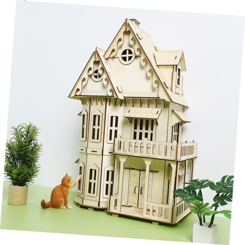 ERINGOGO Holzhaus Puzzle Gothic Villa Holzmodell DIY Bausatz Holzpuzzle für Erwachsene Kreative Dekoration zum Geburtstag Halloween ERINGOGO Holzhaus Puzzle Gothic Villa Holzmodell DIY Bausatz Holzpuzzle für Erwachsene Kreative Dekoration zum Geburtstag Halloween von ERINGOGO