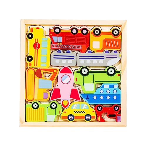 ERINGOGO Holzlernspielzeug für Kleinkinder Interaktives Verkehrsmittel Puzzle für Entwicklung der Hand Auge Koordination Sicheres Design ohne Scharfe Kanten Fördert Kreatives ERINGOGO Holzlernspielzeug für Kleinkinder Interaktives Verkehrsmittel Puzzle für Entwicklung der Hand Auge Koordination Sicheres Design ohne Scharfe Kanten Fördert Kreatives von ERINGOGO