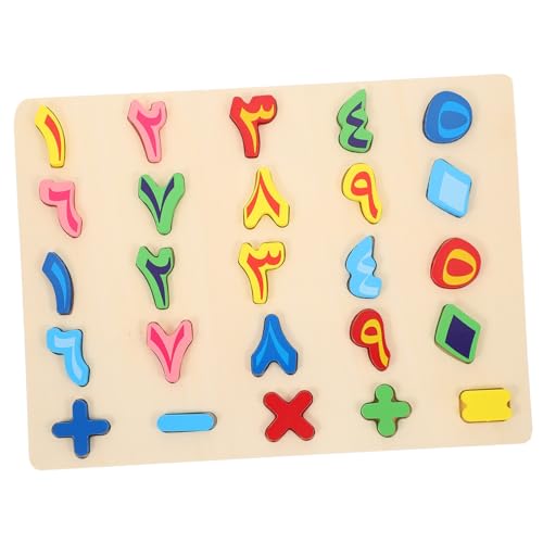 ERINGOGO Holzpuzzle Arabische Zahlen Lernspielzeug für Kleinkinder Montessori Holzspielzeug mit Zahlenbrett Buntes Pädagogisches Logikspiel für Vorschule und Frühe Bildung von ERINGOGO