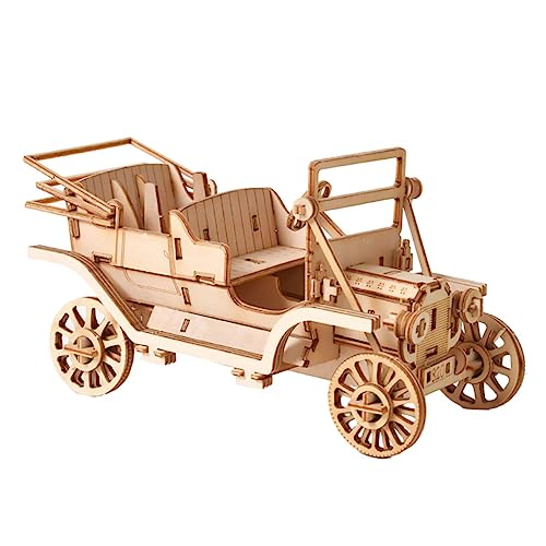 ERINGOGO Holzpuzzle Auto Modellbausatz DIY Holzspielzeug Handgefertigtes Bastelset Holzfarbe Pädagogisches Feinmotorik von ERINGOGO