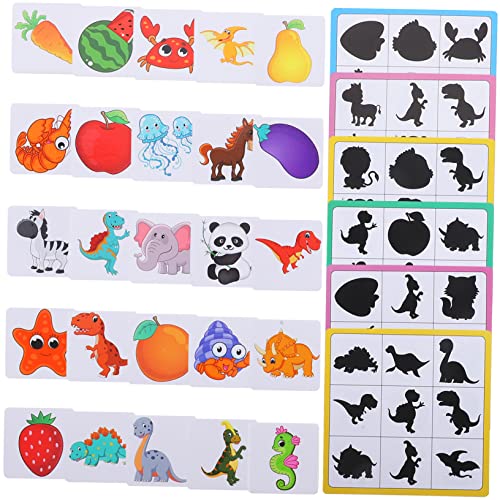 ERINGOGO Holzpuzzle Lernspielzeug für Schatten Zuordnen Pädagogisch Handkoordination Fördernd Langlebig Bunte Formen Frühe Bildungsförderung Sicher und Spielerisch von ERINGOGO