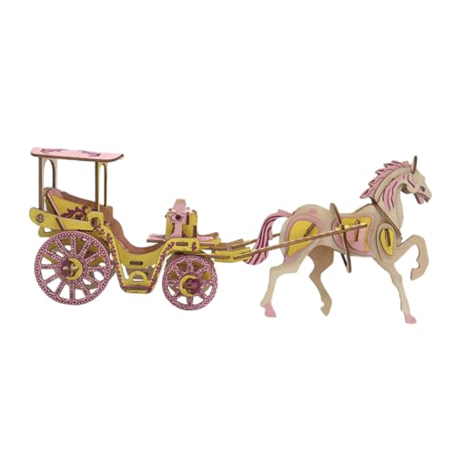 ERINGOGO Holzpuzzle Royal Kutsche Modellbausatz DIY Lernspielzeug Kreatives Geschenk für Kinderzimmer und Geburtstage von ERINGOGO