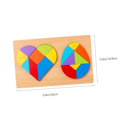 ERINGOGO Holzpuzzle Tangram für Geometrisches Lernspiel Sicher und Glatt Fördert Motorik Hand Auge Koordination und Kreatives Denken Geeignet für Kleinkinder Ab Jahr von ERINGOGO