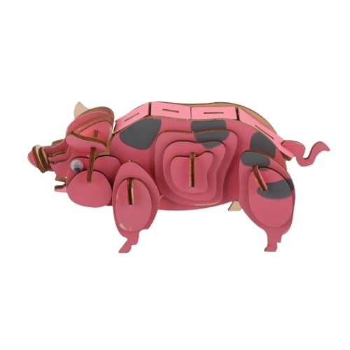 ERINGOGO Holzpuzzle Welpenspielzeug 3D Schweinemodell Schweinebausätze DIY Sammelmodell Schweinemodellbausätze Tierförmiges Puzzle Holzbausätze 3D Lernpuzzle Rosa ERINGOGO Holzpuzzle Welpenspielzeug 3D Schweinemodell Schweinebausätze DIY Sammelmodell Schweinemodellbausätze Tierförmiges Puzzle Holzbausätze 3D Lernpuzzle Rosa von ERINGOGO
