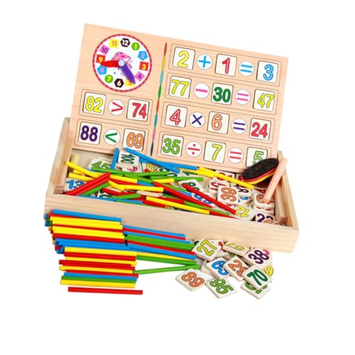 ERINGOGO Holzspielzeug Lernspielzeug Mit Mathematischen Holzbausteinen Zählstangen Und Holznummernkarten Für Fördert Farben Und Zahlenverständnis Für Frühe Bildung ERINGOGO Holzspielzeug Lernspielzeug Mit Mathematischen Holzbausteinen Zählstangen Und Holznummernkarten Für Fördert Farben Und Zahlenverständnis Für Frühe Bildung von ERINGOGO