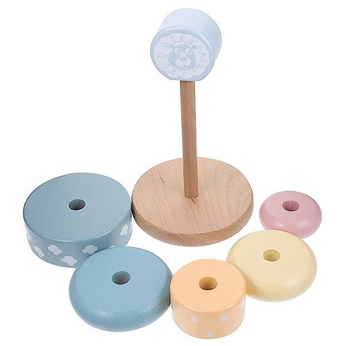 ERINGOGO Holzspielzeug Stapelturm Bunter Lernspielzeug Jahre Motorikspielzeug zur Farben und Größenerkennung Holz Stapelspielzeug für Handlich Sicher ERINGOGO Holzspielzeug Stapelturm Bunter Lernspielzeug Jahre Motorikspielzeug zur Farben und Größenerkennung Holz Stapelspielzeug für Handlich Sicher von ERINGOGO