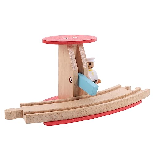 ERINGOGO Holzspielzeug Zug Zubehör Holzbahn Streckenblock für Dekorative Straßenblock Spielzeuge für Kreative Szenen im Garten oder Spielzimmer von ERINGOGO