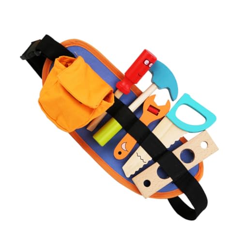 ERINGOGO Holzwerkzeug Spielset für Kleinkinder Teiliges Reparaturset mit Lernspielzeug Motorische Praktische Aufbewahrung Rollenspiel für Jungen und Mädchen von ERINGOGO