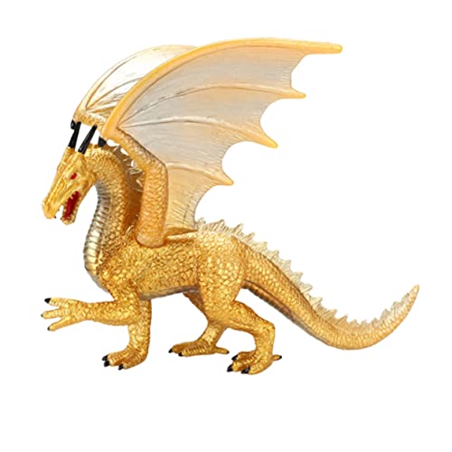 ERINGOGO Imitation Dinosaurier Modell Tierfigur Realistische Dekoration Für Kinderzimmer Kreatives Und Lehrmittel Goldener Drachen Dinosaurier Für Jungen von ERINGOGO