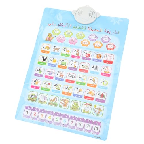 ERINGOGO Interaktives Alphabet Poster mit Sound Bilinguales Lernspielzeug für Arabisches und Englisches Alphabet für Schule und Zuhause Fördert Gedächtnisfähigkeit von ERINGOGO