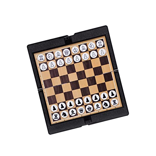 ERINGOGO Internationale Dame Planke Reisen Klappbares Reisespiel Internationales Schach Entwurf Falten Schachbrett magnetische Dame Black von ERINGOGO