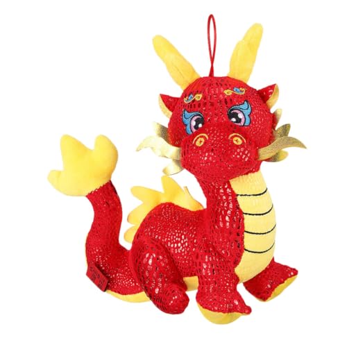 ERINGOGO Jahr Drachen Kuscheltier Plüschfigur Weiches Stofftier Glücksbringer Neujahr Dekoration für Erwachsene von ERINGOGO