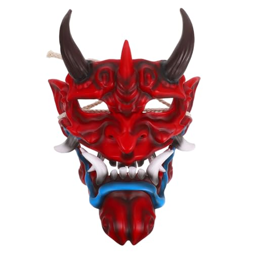 ERINGOGO Japanische Dämonen Halbmaske Halloween Verstellbar Elastisch Unisex Für Kostüm-party Cosplay Maskerade Spuk Halloween Zubehör ERINGOGO Japanische Dämonen Halbmaske Halloween Verstellbar Elastisch Unisex Für Kostüm-party Cosplay Maskerade Spuk Halloween Zubehör von ERINGOGO