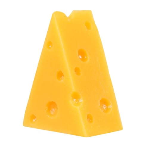 ERINGOGO Käsemodell Simulation Lebensmittelspielzeug Brotdekorationsmodell gummiartig künstliche Nahrungsstütze Käseattrappe Künstlicher Käse Käsedekore Simulationskäse Harz Yellow von ERINGOGO