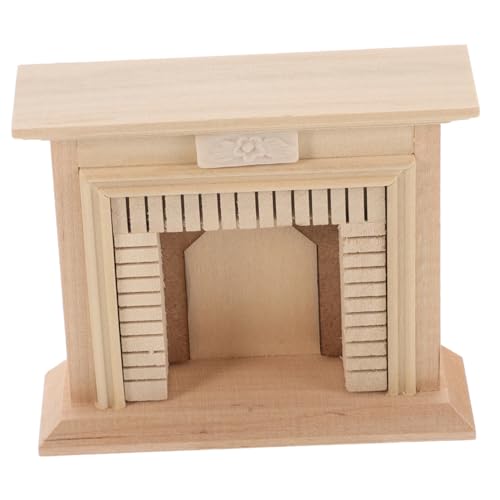 ERINGOGO Miniatur Kamin Für Puppenhaus Unbemaltes Modell DIY Miniaturmöbel Dekoration Für Mini Häuser Und Mikrolandschaften von ERINGOGO