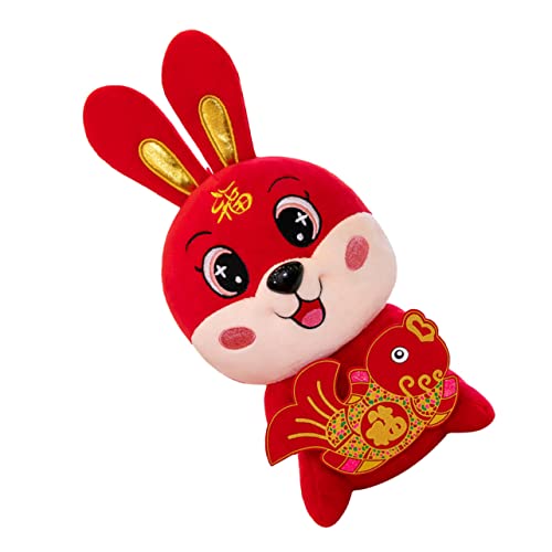 ERINGOGO Kaninchenpuppe Dekorative Ausgestopfte Hasenpuppe Hasenspielzeug Ausgestopftes Hasenspielzeug Kaninchenmaskottchen Kaninchenspielzeug Entzückendes Hasendekor Hasen von ERINGOGO
