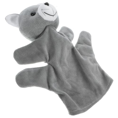 ERINGOGO Katzenfingerpuppenspielzeug Plüschtier Kinderspielzeug Fingerpuppen Zum Geschichtenerzählen Tierpuppe Handpuppe Handpuppe Für Grau Pp Baumwolle von ERINGOGO