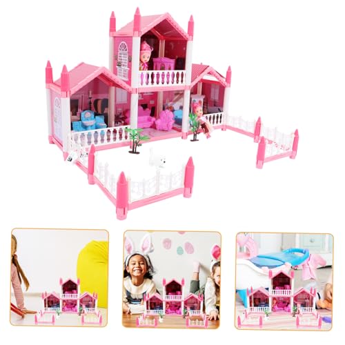 ERINGOGO Kinderburg -DIY-burgspielzeug Kreatives Schlossspielzeug Miniatur-puppenhaus-bausatz Vortäuschen Bauen Großes Villa-Schloss-montagespielzeug Rosa Abs ERINGOGO Kinderburg -DIY-burgspielzeug Kreatives Schlossspielzeug Miniatur-puppenhaus-bausatz Vortäuschen Bauen Großes Villa-Schloss-montagespielzeug Rosa Abs von ERINGOGO