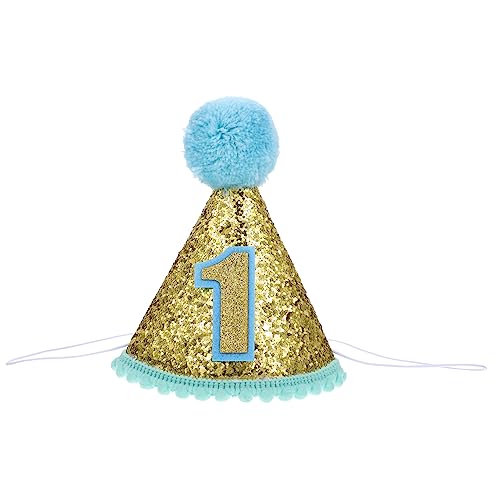 ERINGOGO Kindergeburtstag Partyhut aus Glitzerndem Leuchtend Blauer Wiederverwendbarer Geburtstags Hut mit Dekorativen Kugeln Süßer Foto Requisite für Fröhliche Kinderpartys ERINGOGO Kindergeburtstag Partyhut aus Glitzerndem Leuchtend Blauer Wiederverwendbarer Geburtstags Hut mit Dekorativen Kugeln Süßer Foto Requisite für Fröhliche Kinderpartys von ERINGOGO