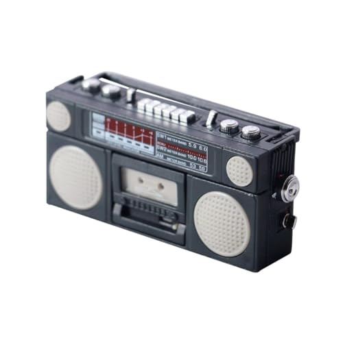 ERINGOGO Klassisches Radiomodell Puppenhaus-mini-Radio Querformat-Requisite Desktop-Ornament Simuliertes Funkmodell Radiodekor Aus Kunststoff Desktop-Modell Radio-Modell Plastik Black ERINGOGO Klassisches Radiomodell Puppenhaus-mini-Radio Querformat-Requisite Desktop-Ornament Simuliertes Funkmodell Radiodekor Aus Kunststoff Desktop-Modell Radio-Modell Plastik Black von ERINGOGO