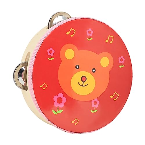 ERINGOGO Klatschen Tamburin Musikinstrument Kindertrommel Trommelfell Aus Polyester Rot von ERINGOGO