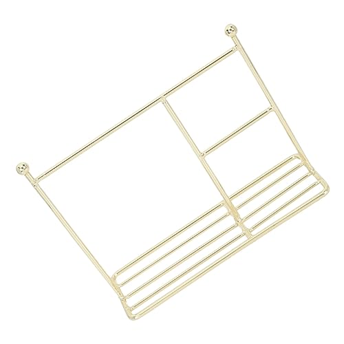 ERINGOGO Kleiderständer Für Kinderpuppen Miniatur Mädchen Zubehör Bausatz Puppenhausmöbel Anzeige Kleiner Kleiderbügel Puppenkleidung Display Rack Kleiderhängelegte Golden Metall von ERINGOGO
