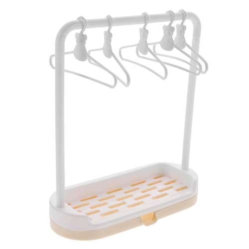 ERINGOGO Kleiderständer für Puppenkleidung Kleiderbügeln Stabiles Puppen kleiderregal zur Ordentlichen Aufbewahrung und Präsentation von Puppenkleidern für Miniaturhäuser und Bjd ERINGOGO Kleiderständer für Puppenkleidung Kleiderbügeln Stabiles Puppen kleiderregal zur Ordentlichen Aufbewahrung und Präsentation von Puppenkleidern für Miniaturhäuser und Bjd von ERINGOGO