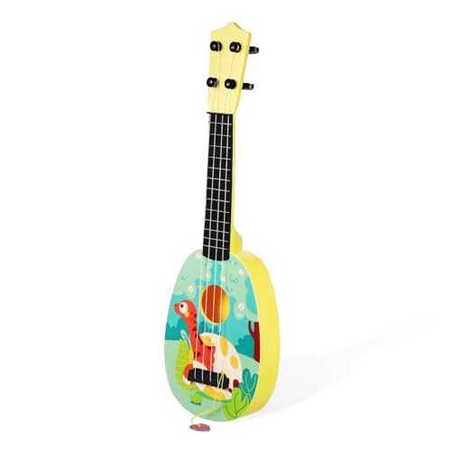 ERINGOGO Kleine Gitarre für Ukulele für Anfänger Sicheres mit Buntem Cartoon Design für Kleinkinder und Junge Musiker ERINGOGO Kleine Gitarre für Ukulele für Anfänger Sicheres mit Buntem Cartoon Design für Kleinkinder und Junge Musiker von ERINGOGO