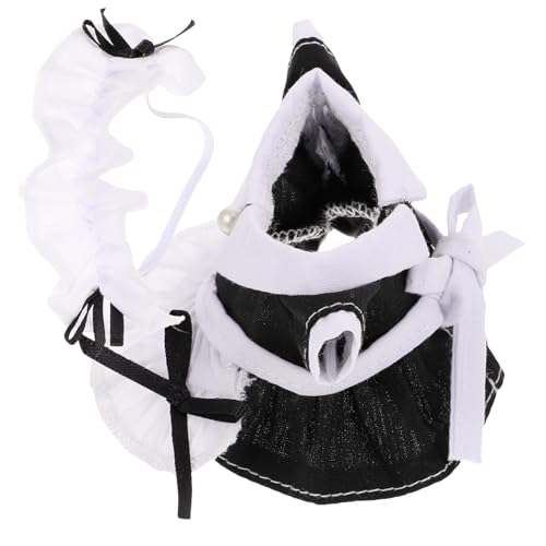 ERINGOGO Kleine Puppenkleidung Baumwoll Maid Outfit Wiederverwendbar Weiches Puppenkostüm Für Pädagogisch Sicher Und Bequem von ERINGOGO
