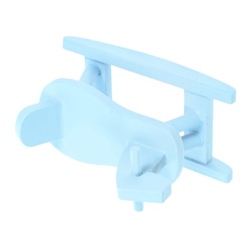 ERINGOGO Kleines Holzpferd Ornament Mini Schaukelpferd Aus Holz Mini Haus Schaukelpferd Miniatur Stuhl Mini Schaukelstuhl Dekoration Puppenhaus Schaukelstuhl Babyfigur Birkenblau von ERINGOGO