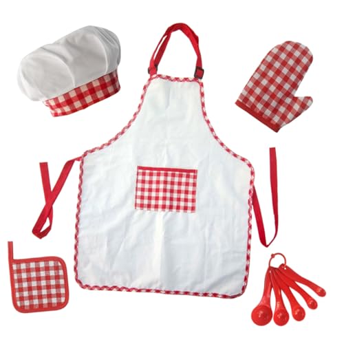 ERINGOGO Kochschürze und Kochmütze aus Sicherem Material für Kleinkinder Waschbar Buntes Design für Backen und Kochen Schutzkleidung für Jungen und Mädchen ERINGOGO Kochschürze und Kochmütze aus Sicherem Material für Kleinkinder Waschbar Buntes Design für Backen und Kochen Schutzkleidung für Jungen und Mädchen von ERINGOGO