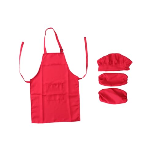 ERINGOGO Kochset mit Schürze und Kochsleeve Spaßiges Küchenset für Jahre Rot zum Backen und Rollenspiele und Kreative Partys ERINGOGO Kochset mit Schürze und Kochsleeve Spaßiges Küchenset für Jahre Rot zum Backen und Rollenspiele und Kreative Partys von ERINGOGO