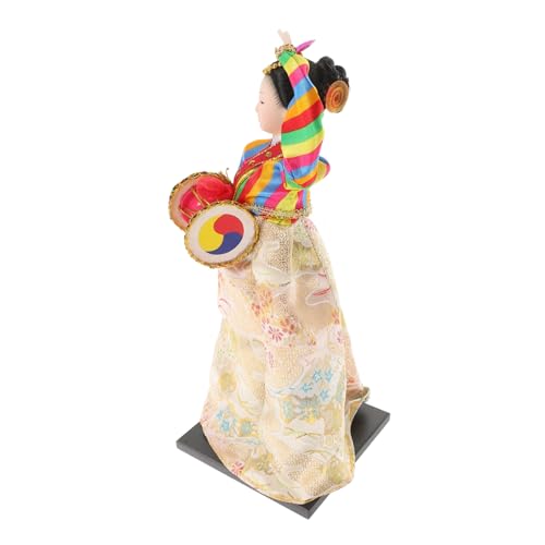 ERINGOGO Koreanische Handgemachte Puppe Figuren Mädchen Miniatur Koreanische Traditionelle Dekorationen Chinesische Puppen Sammlerstücke Koreanische Kleine Puppe Seidentuch von ERINGOGO