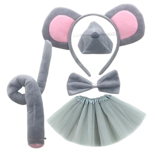 ERINGOGO Kostüm Set Teilig mit Flexiblem Weichem Stirnband Graue Mäuseohren Leichter und Bowtie Hautfreundliches Stoffzubehör für Fasching Karneval Mottoparty und Verkleidung ERINGOGO Kostüm Set Teilig mit Flexiblem Weichem Stirnband Graue Mäuseohren Leichter und Bowtie Hautfreundliches Stoffzubehör für Fasching Karneval Mottoparty und Verkleidung von ERINGOGO