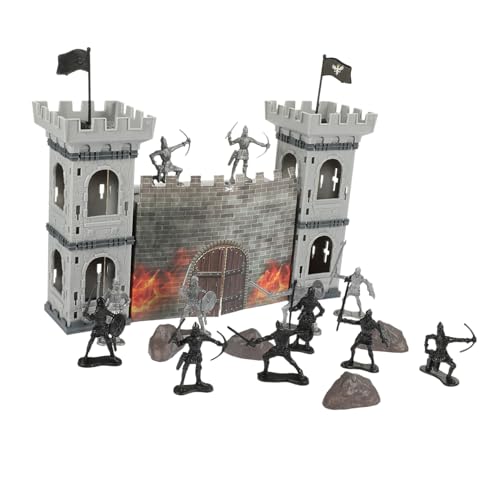 ERINGOGO Kreatives Kriegsspielzeug Set Plastik Soldaten Modell mit Antiker Kavallerie und Antiken Burgfiguren Detailreiche Sandtisch Modelle für Fantasie und Lernspiel von ERINGOGO