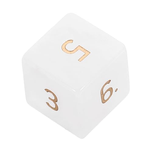 ERINGOGO Kristallweiß Würfel Würfelspiel Zubehör Glatte Oberfläche Tragbar Lustiges Party Brettspiel und Rollenspiel von ERINGOGO