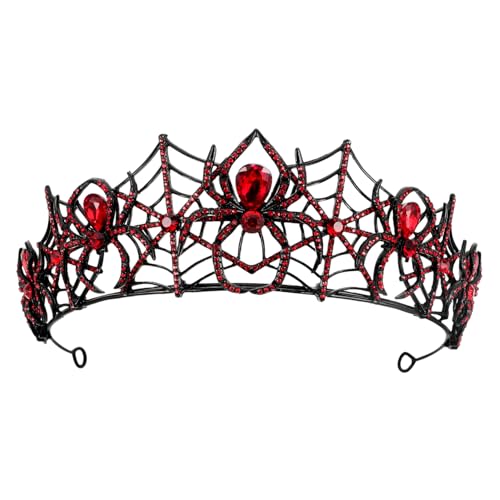 ERINGOGO Krone Haarschmuck Spinnenkrone Trachtenkrone Halloween Tiara halloween kopfschmuck Kostümkrone Kronen für Frauen Stirnbänder für Halloween Vintage Haarkrone Partyzubehör Legierung von ERINGOGO