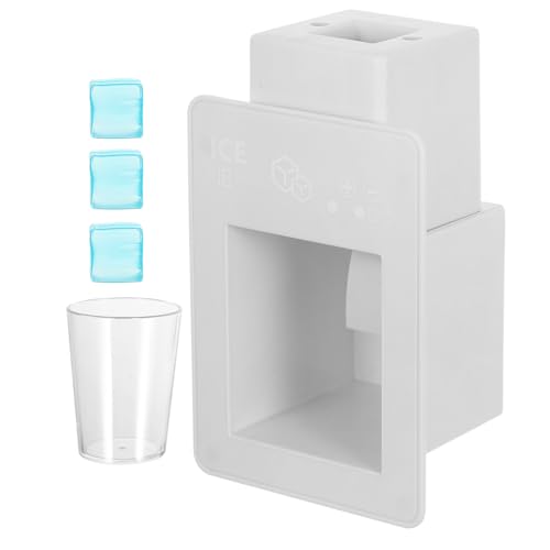 ERINGOGO Küchen Spielset Eiswürfelmaschine Weiß Realistische Mini Küchengeräte mit Spiel Eiswürfeln Langlebig Geräuscharm Einfache Bedienung für Jungen und Mädchen von ERINGOGO
