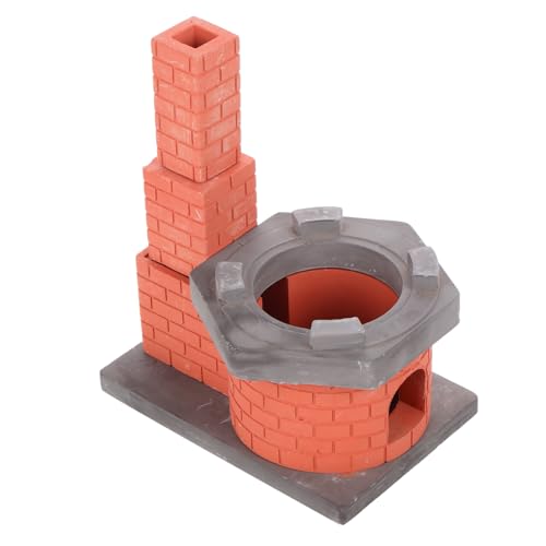 ERINGOGO Mini-Herd Im Einzigartigen Kamindesign Multifunktionales Küchenspielzeug Für Jungen Und Mädchen Spiel-lebensmittelset Miniatur-küchenherd Für Das Puppenhaus von ERINGOGO