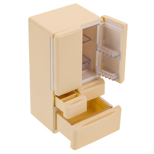 ERINGOGO Kühlschrank-modellspielzeug Puppenhaus-kühlschrank-Modell Puppenhausmöbel Mini Möblierung Klein Szene Puppenhausküchenartikel Kühlschrank Modell Gebaut Beige Plastik ERINGOGO Kühlschrank-modellspielzeug Puppenhaus-kühlschrank-Modell Puppenhausmöbel Mini Möblierung Klein Szene Puppenhausküchenartikel Kühlschrank Modell Gebaut Beige Plastik von ERINGOGO