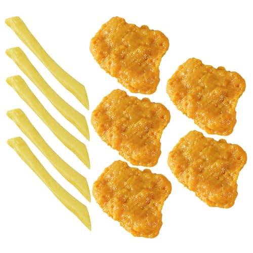 ERINGOGO Künstliche Chicken und Pommes Dekoration Teiliges PVC Realistische Fast Food Modelle für Küchen und Laden Requisiten Langlebig und Geruchsfrei ERINGOGO Künstliche Chicken und Pommes Dekoration Teiliges PVC Realistische Fast Food Modelle für Küchen und Laden Requisiten Langlebig und Geruchsfrei von ERINGOGO