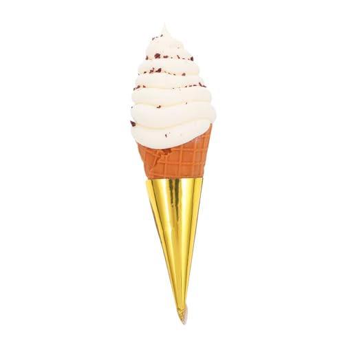 ERINGOGO Künstliche Eistüte Modell aus PVC Realistisch Geformt Dekoratives Fake Ice Prop für Dessert Shop Fenster Lebensechte Eiscreme Deko Einfach zu Platzieren und Auffällig Gestaltet von ERINGOGO