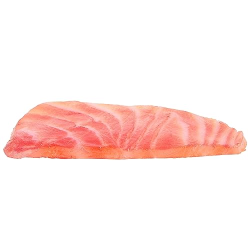 ERINGOGO Künstliches Lachsmodell aus Realistisches Lachsdekor für Sushi Teller und Fotografie Requisiten Simulierte Lachsscheiben Langlebige Dekoration für Küchen von ERINGOGO