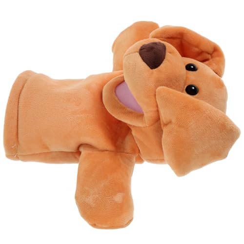 ERINGOGO Kuscheliger Kleiner Hund Handpuppe aus Plüsch mit Beweglichem Mund Interaktives Tier Fingerspielzeug für Geschichtenerzählen und Eltern Junge Mädchen Spiel für Vorschulkinder von ERINGOGO